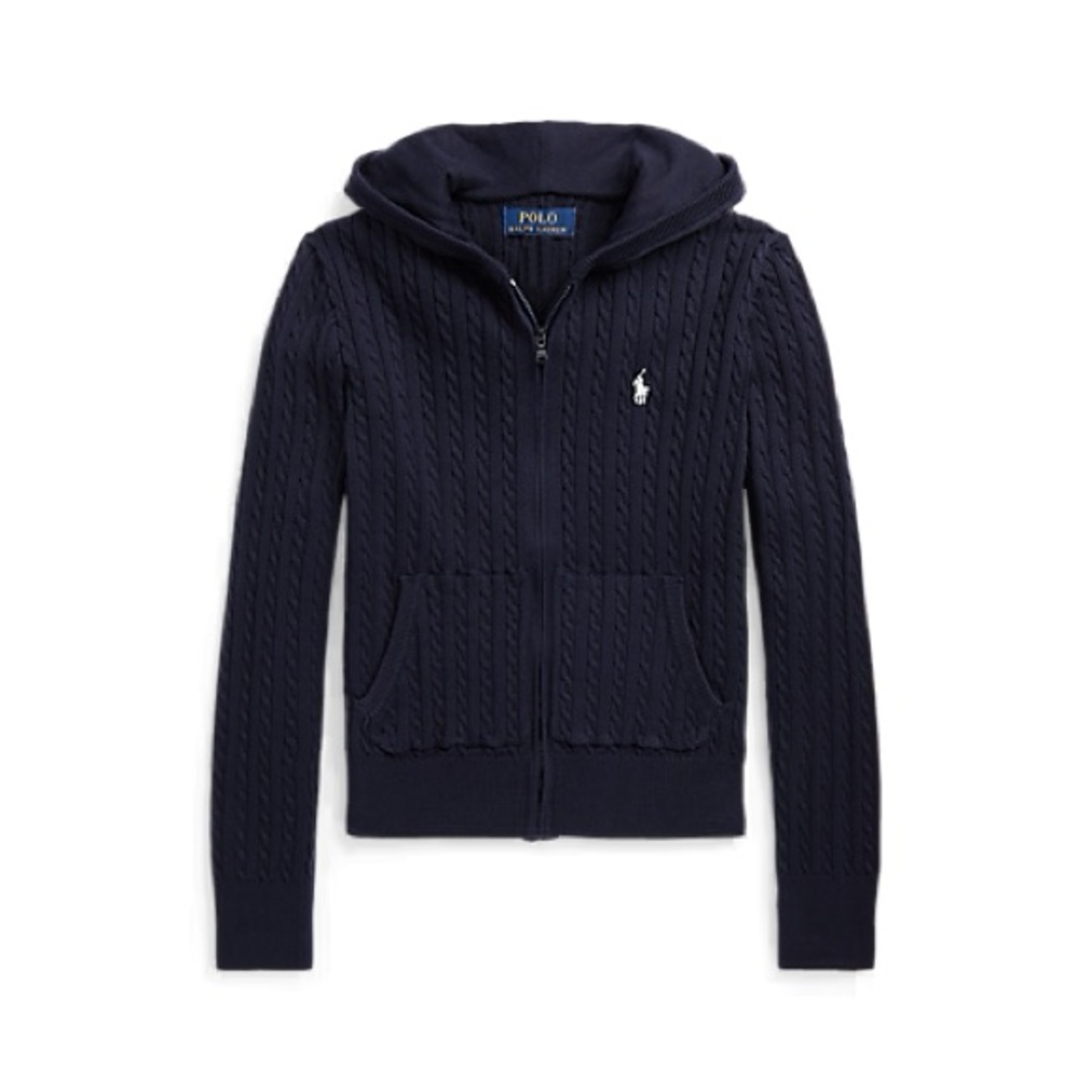 Polo Ralph Lauren Navy Cable Knit Hoodie